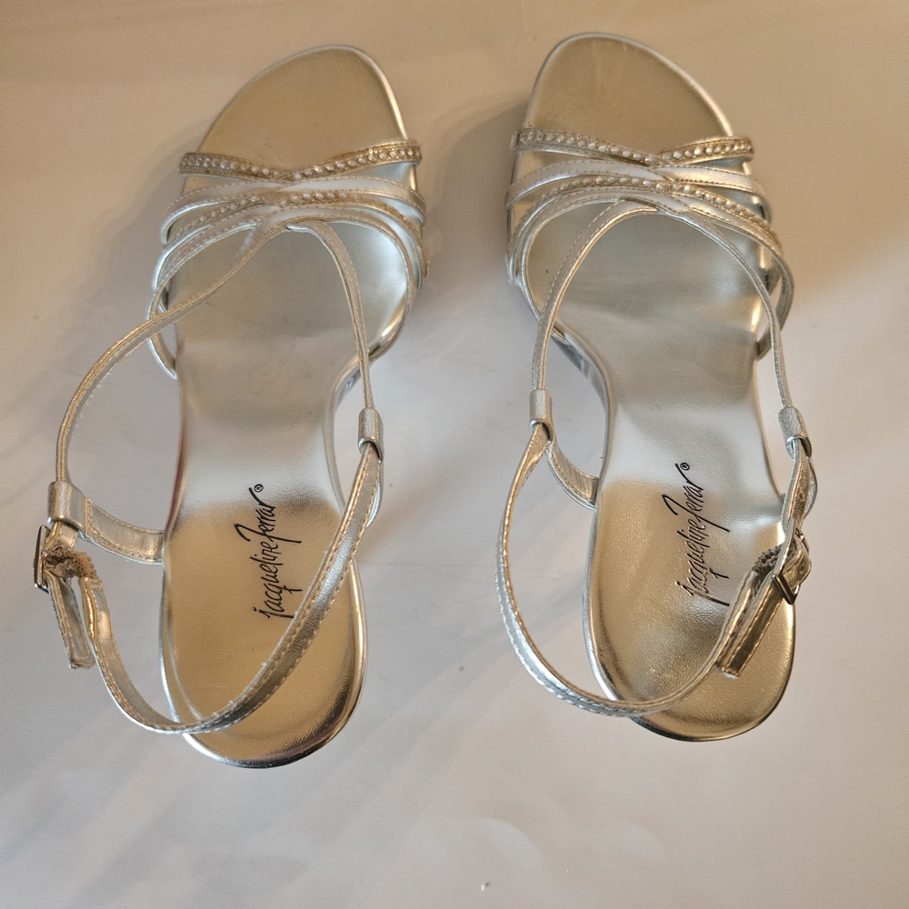 Jacqueline Ferrar Silver Strappy Sandals